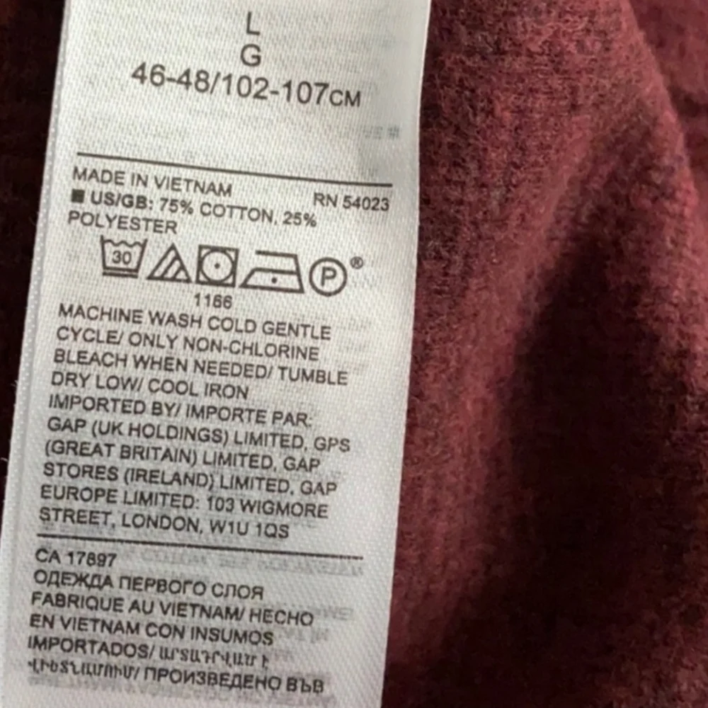Banana Republic Ultra Soft Waffle Knit Sweater Collared Neck Maroon Men's Large